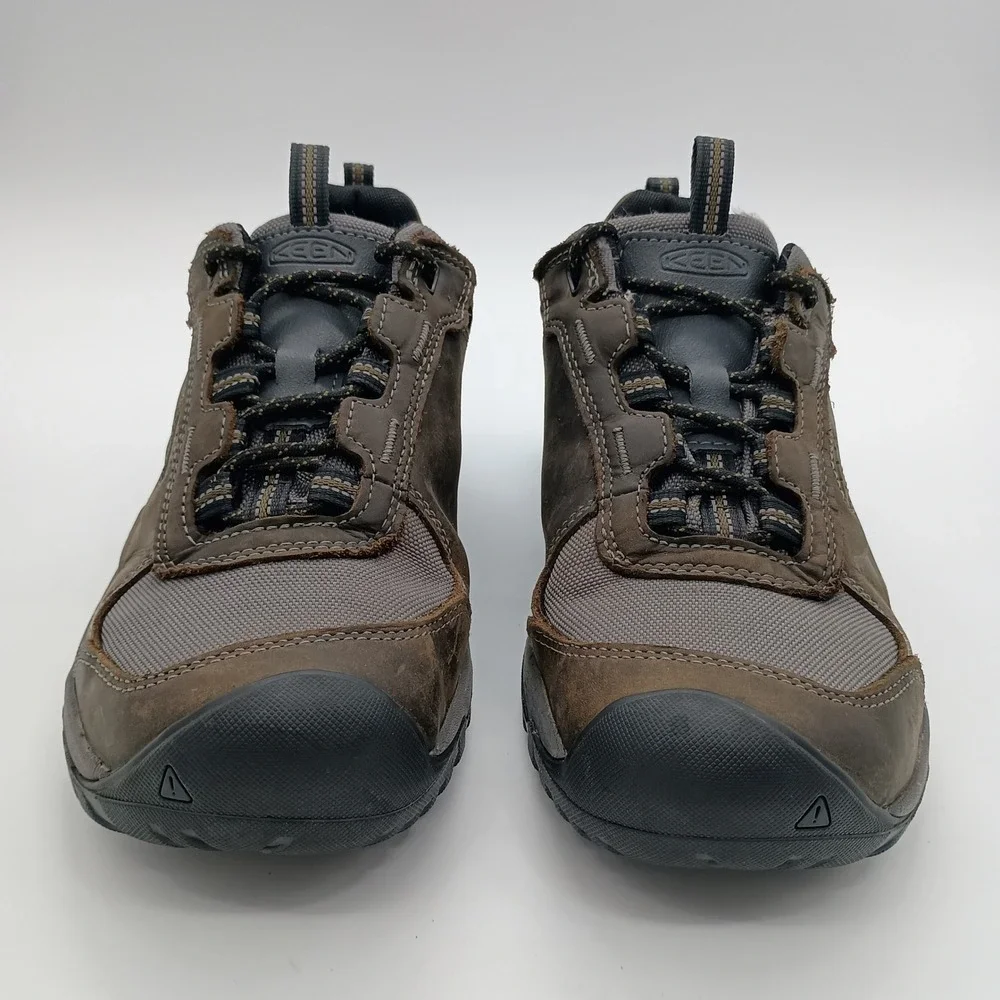 Keen Steens Waterproof‎ Hiking Shoes Mens 9 Brown Grey Leather Low Top